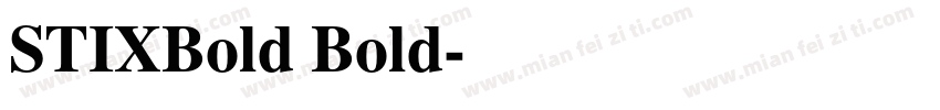 STIXBold Bold字体转换